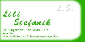 lili stefanik business card